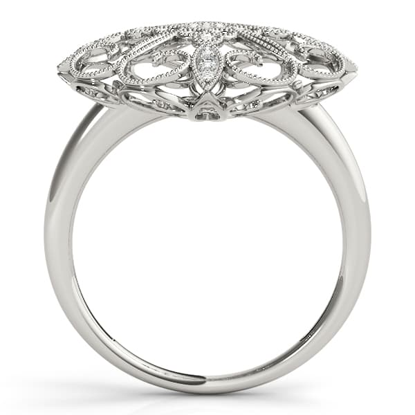Diamond Fashion Ring (0.07 ct. tw.), Side view in white gold or platinum