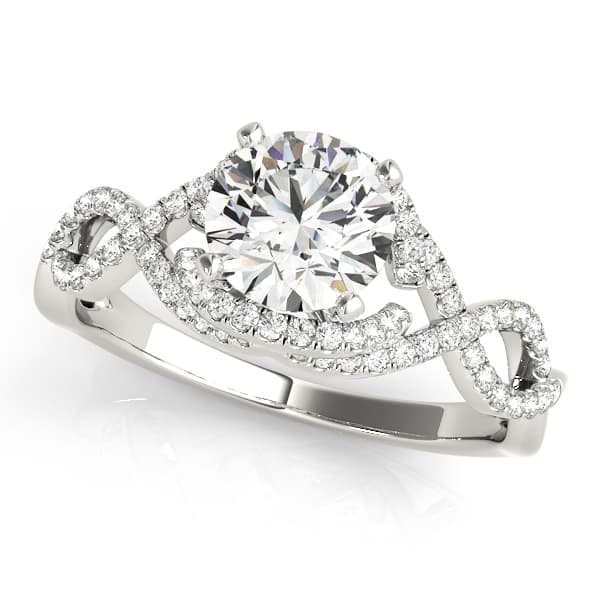Infinity Twisted Shank Engagement Rings — style 84813 in 10k White Gold