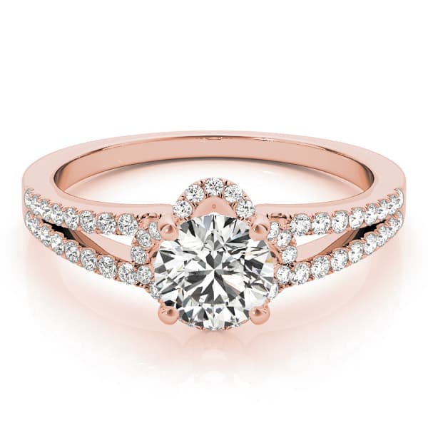 Engagement Ring, style 84818, On hand view in rose gold