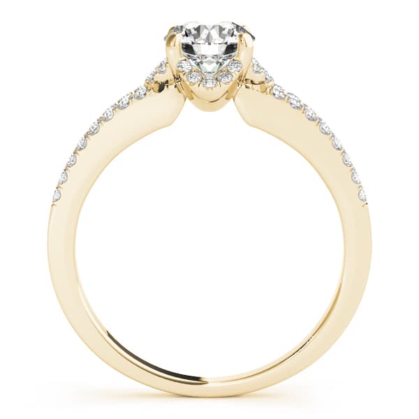 Engagement Ring, style 84818, Side view in yellow gold