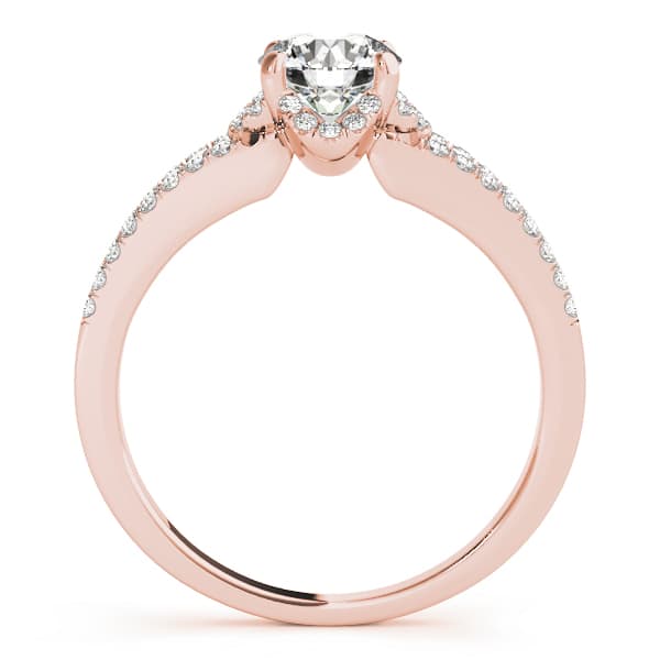Engagement Ring, style 84818, Side view in rose gold