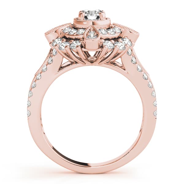 Engagement Ring, style 84819, Side view in rose gold