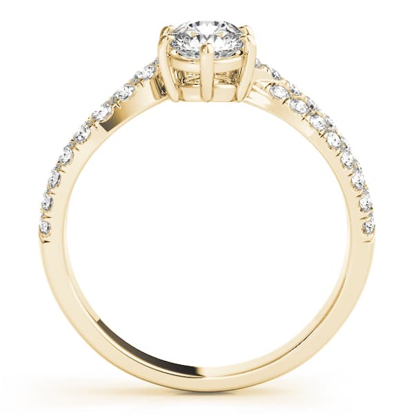 2-Stone Twisted Shank Fashion Ring (3/8 ct. tw.), Side view in yellow gold