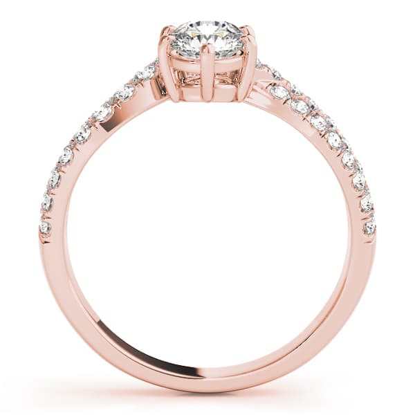 2-Stone Twisted Shank Fashion Ring (3/8 ct. tw.), Side view in rose gold