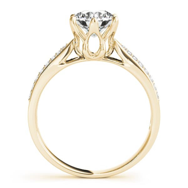 Engagement Ring, style 84826, Side view in yellow gold