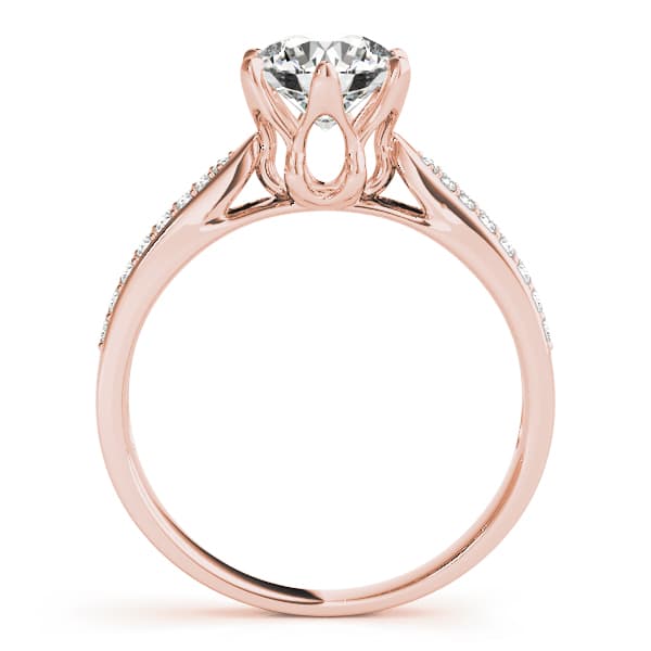 Engagement Ring, style 84826, Side view in rose gold