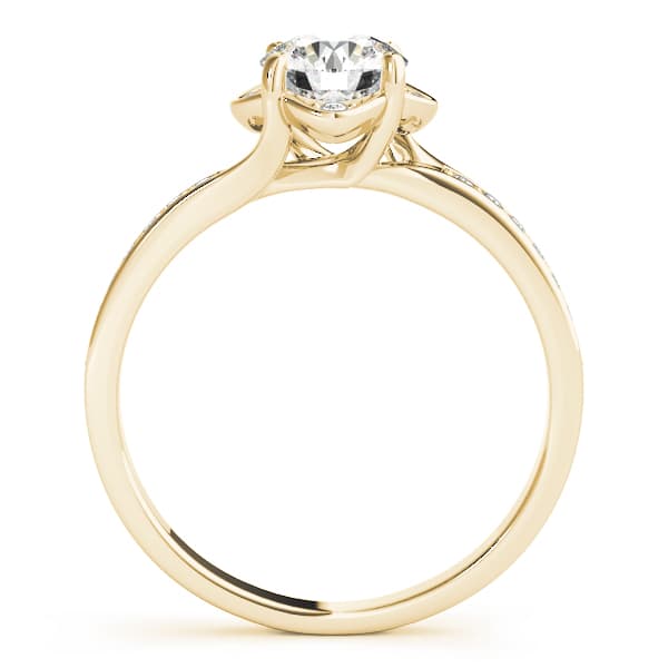 Engagement Ring, style 84827, Side view in yellow gold