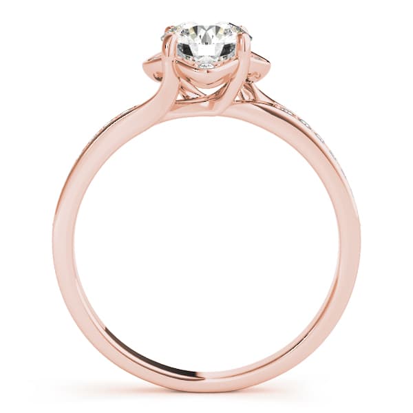 Engagement Ring, style 84827, Side view in rose gold