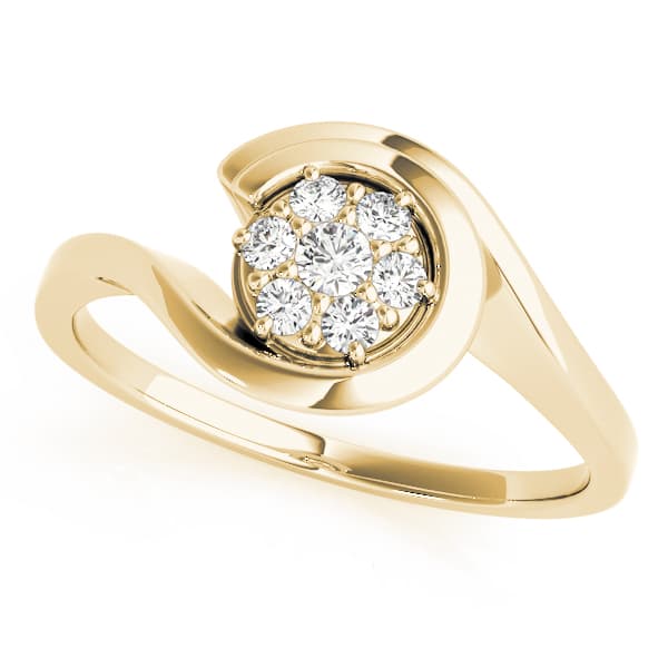 Engagement Ring, style 84831, Front view in yellow gold