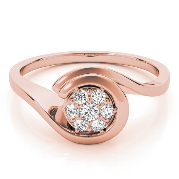 Engagement Ring, style 84831, On hand view in rose gold