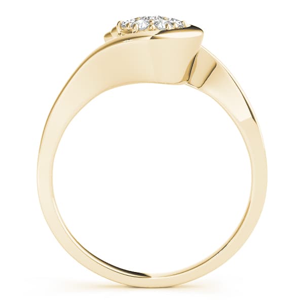 Engagement Ring, style 84831, Side view in yellow gold
