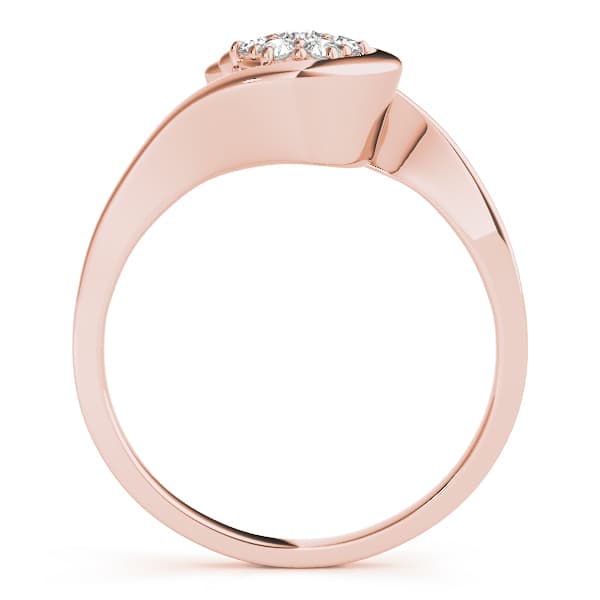 Engagement Ring, style 84831, Side view in rose gold