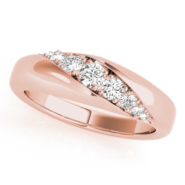 Stackable Twisted Fashion Band (3/8 ct. tw.), Front view in rose gold