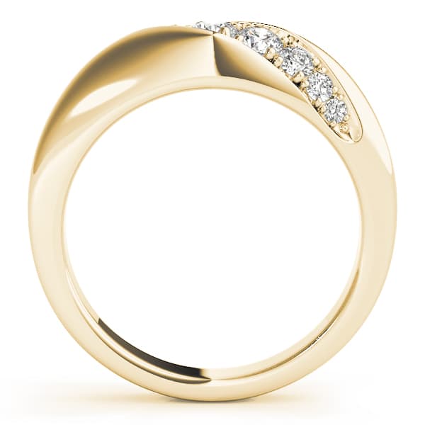 Stackable Twisted Fashion Band (3/8 ct. tw.), Side view in yellow gold