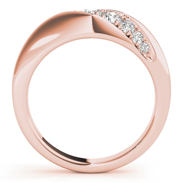 Stackable Twisted Fashion Band (3/8 ct. tw.), Side view in rose gold