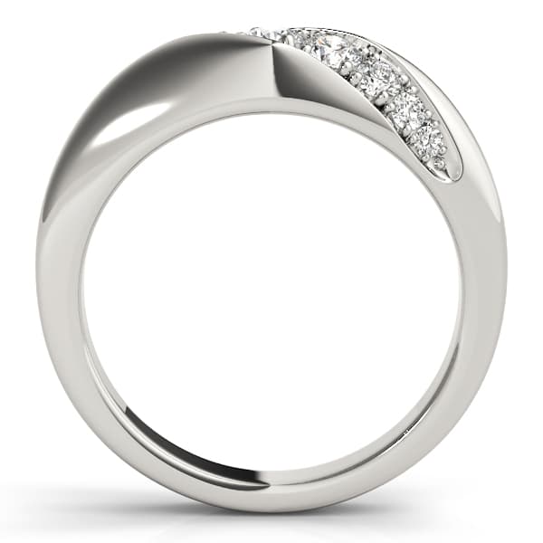 Stackable Twisted Fashion Band (3/8 ct. tw.), Side view in white gold or platinum