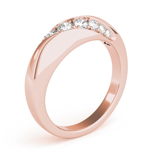 Stackable Twisted Fashion Band (3/8 ct. tw.), Top view in rose gold