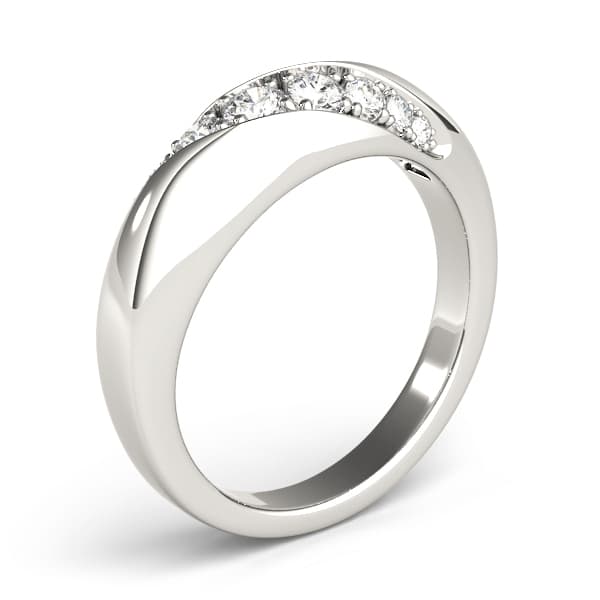 Stackable Twisted Fashion Band (3/8 ct. tw.), Top view in white gold or platinum
