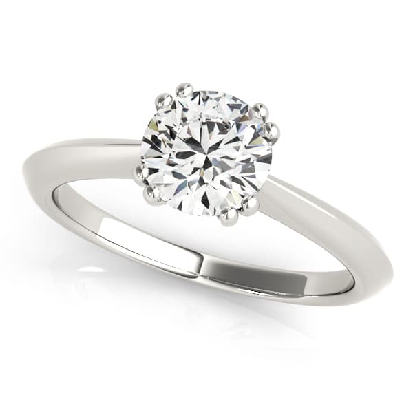 Double Prong Round Solitaire Engagement Ring — style 84844 in 10k White Gold