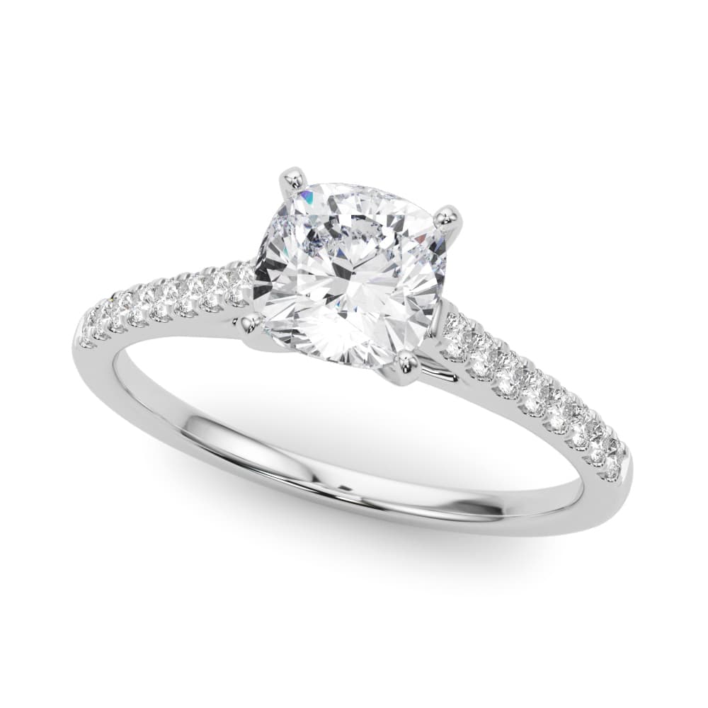 Single Row Diamond Engagement Ring — style 84846 in 10k White Gold