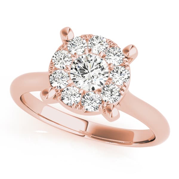 Engagement Ring, style 84850, Front view in rose gold