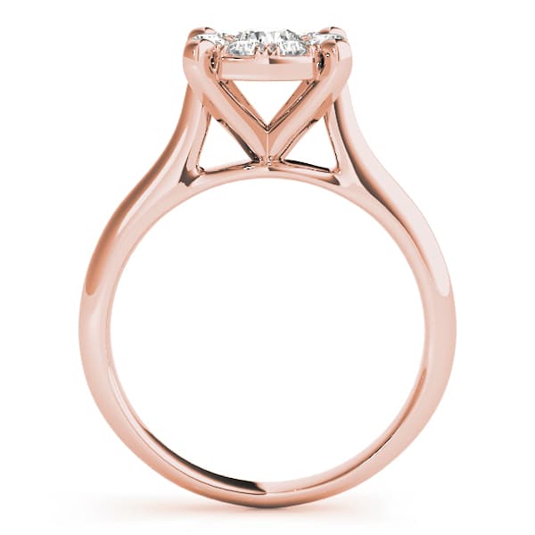 Engagement Ring, style 84850, Side view in rose gold