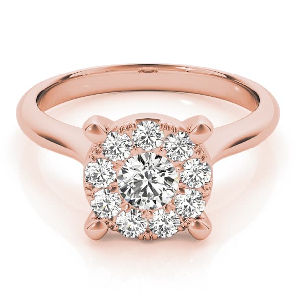 Engagement Ring, style 84850, Top view in rose gold