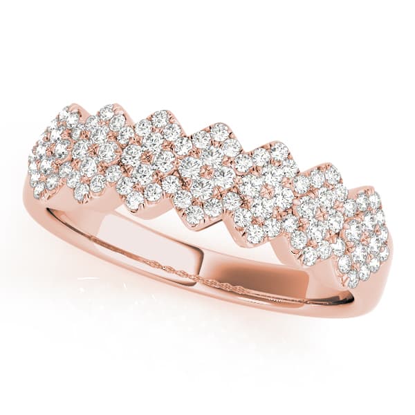 Contemporary Zig-Zag Stackable Fashion Ring (5/8 ct. tw.), Front view in rose gold