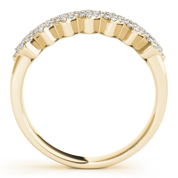 Contemporary Zig-Zag Stackable Fashion Ring (5/8 ct. tw.), Side view in yellow gold