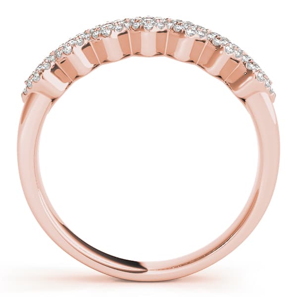Contemporary Zig-Zag Stackable Fashion Ring (5/8 ct. tw.), Side view in rose gold
