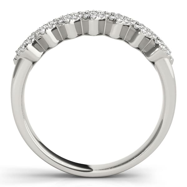 Contemporary Zig-Zag Stackable Fashion Ring (5/8 ct. tw.), Side view in white gold or platinum