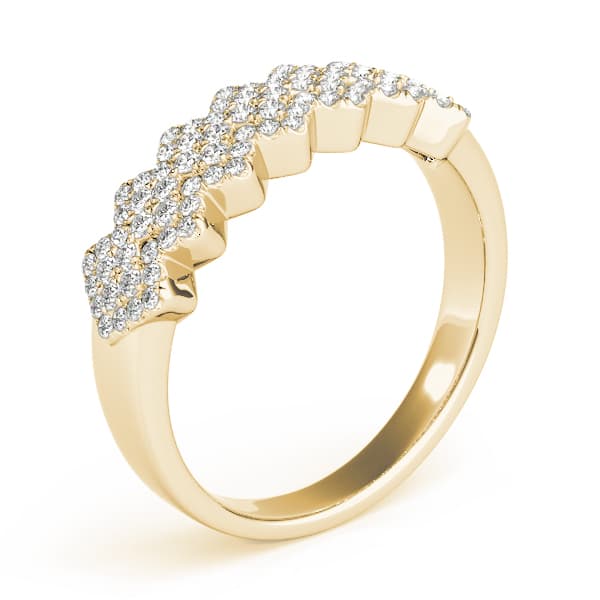 Contemporary Zig-Zag Stackable Fashion Ring (5/8 ct. tw.), Top view in yellow gold