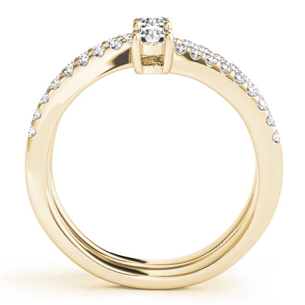 2-Stone Multi-Row Spiral Fashion Rings (1/2 ct. tw.), Side view in yellow gold