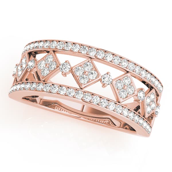 Fashion Band (1/2 ct. tw.), Front view in rose gold