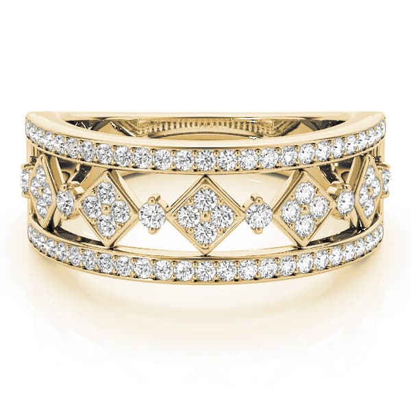 Fashion Band (1/2 ct. tw.), On hand view in yellow gold
