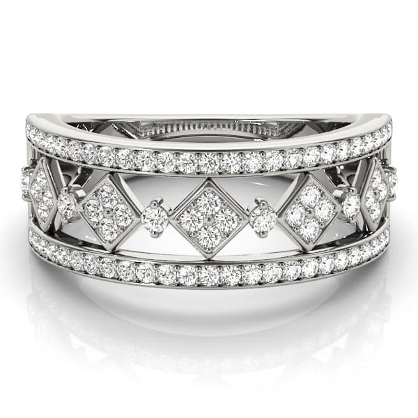 Fashion Band (1/2 ct. tw.), On hand view in white gold or platinum