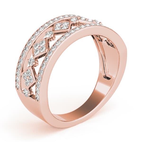 Fashion Band (1/2 ct. tw.), Top view in rose gold