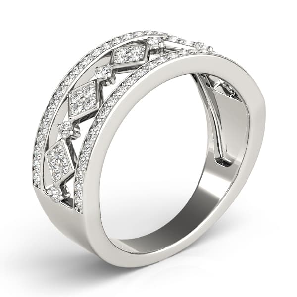 Fashion Band (1/2 ct. tw.), Top view in white gold or platinum