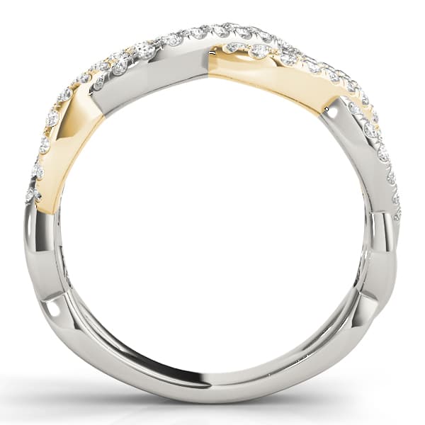 Multi-Row Twisted Wedding Bands (2/3 ct. tw.), Side view in yellow gold