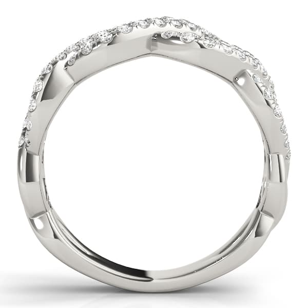 Multi-Row Twisted Wedding Bands (2/3 ct. tw.), Side view in white gold or platinum