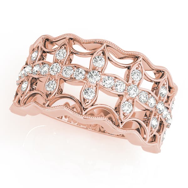 Fashion Band (1/4 ct. tw.), Front view in rose gold