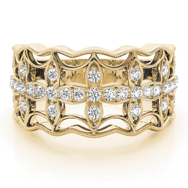 Fashion Band (1/4 ct. tw.), On hand view in yellow gold