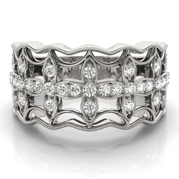 Fashion Band (1/4 ct. tw.), On hand view in white gold or platinum