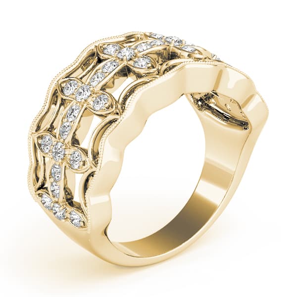Fashion Band (1/4 ct. tw.), Top view in yellow gold