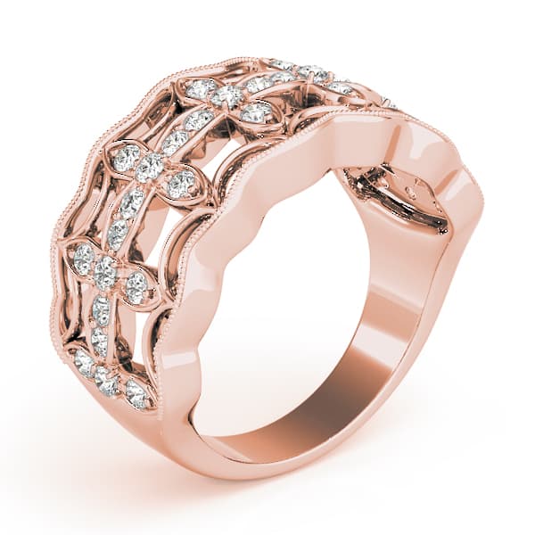 Fashion Band (1/4 ct. tw.), Top view in rose gold