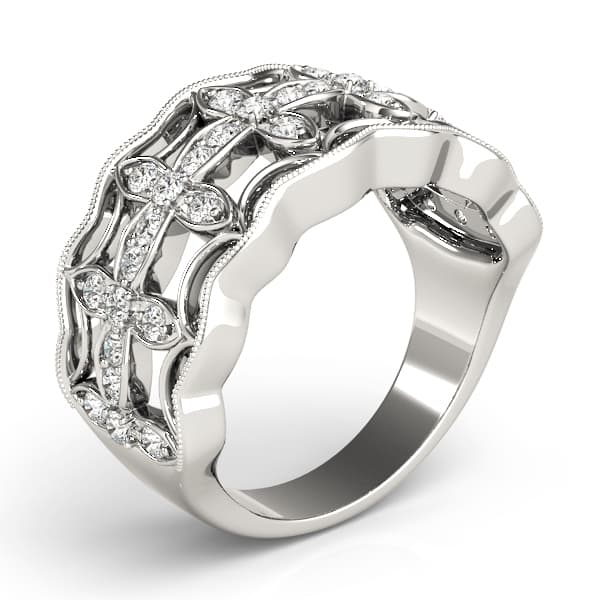 Fashion Band (1/4 ct. tw.), Top view in white gold or platinum
