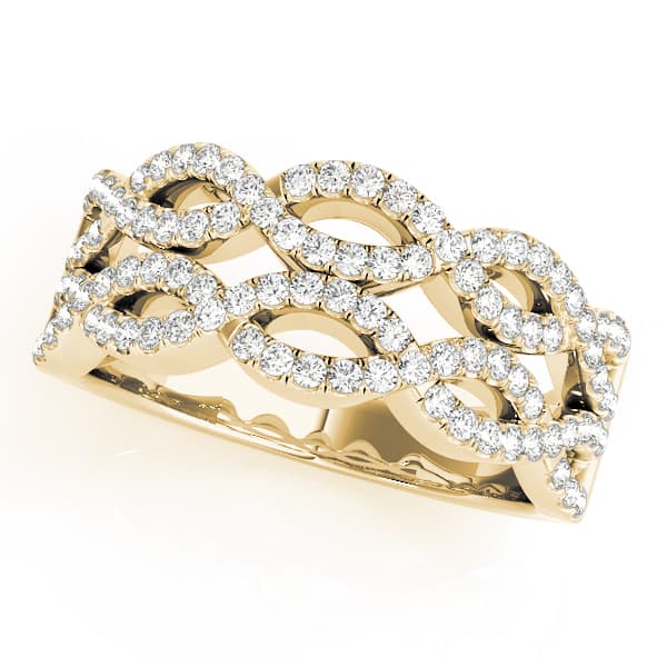 Two Row Infinity Band (5/8 ct. tw.), Front view in yellow gold