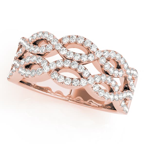 Two Row Infinity Band (5/8 ct. tw.), Front view in rose gold