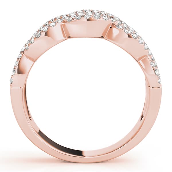 Two Row Infinity Band (5/8 ct. tw.), Side view in rose gold