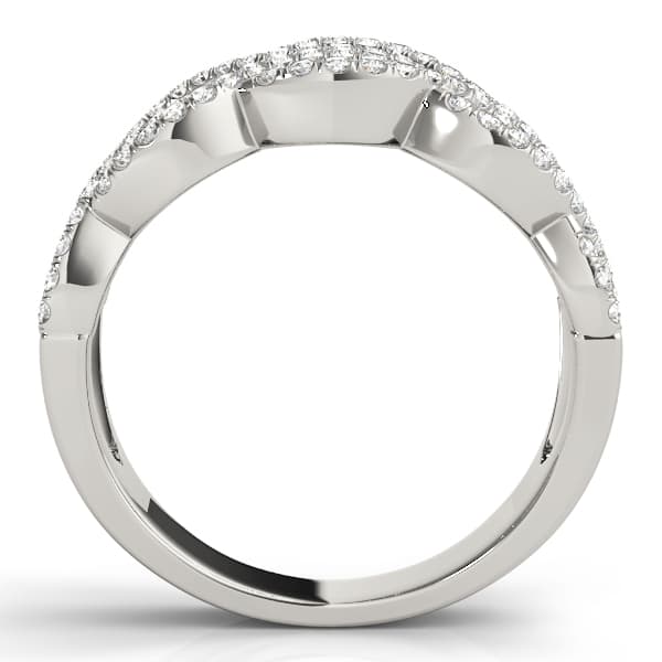 Two Row Infinity Band (5/8 ct. tw.), Side view in white gold or platinum